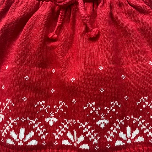 CARTER’S Little Girl Knit Holiday Red Dress. Size: 9 Months - Picture 3 of 4